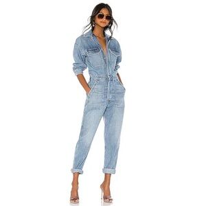 Citizens Of Humanity Sky Blue Denim Jumpsuit